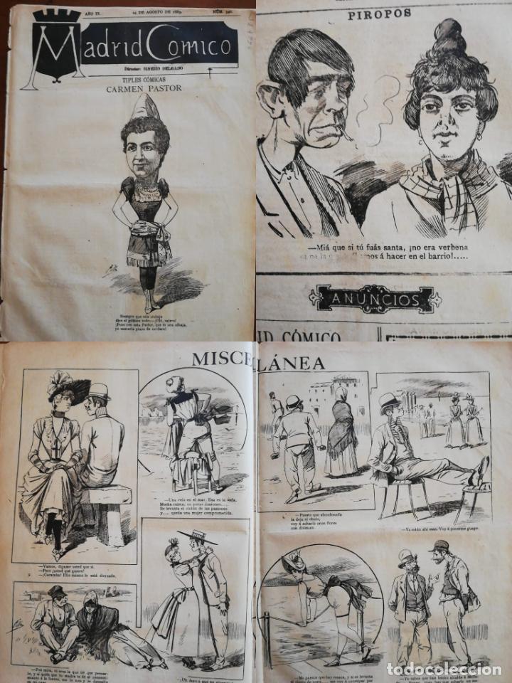 Coleccionismo de revistas y peri&oacute;dicos: PERI&Oacute;DICO MADRID C&Oacute;MICO a&ntilde;o IX, 1889, N&ordm; 340