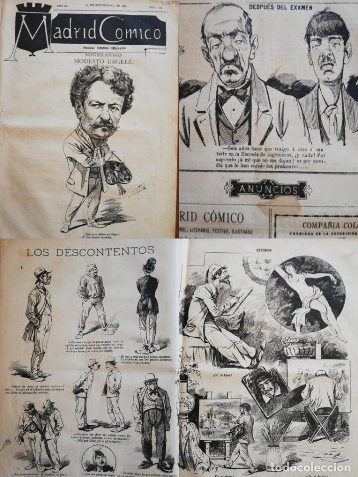 Coleccionismo de revistas y peri&oacute;dicos: PERI&Oacute;DICO MADRID C&Oacute;MICO a&ntilde;o IX, 1889, N&ordm; 344