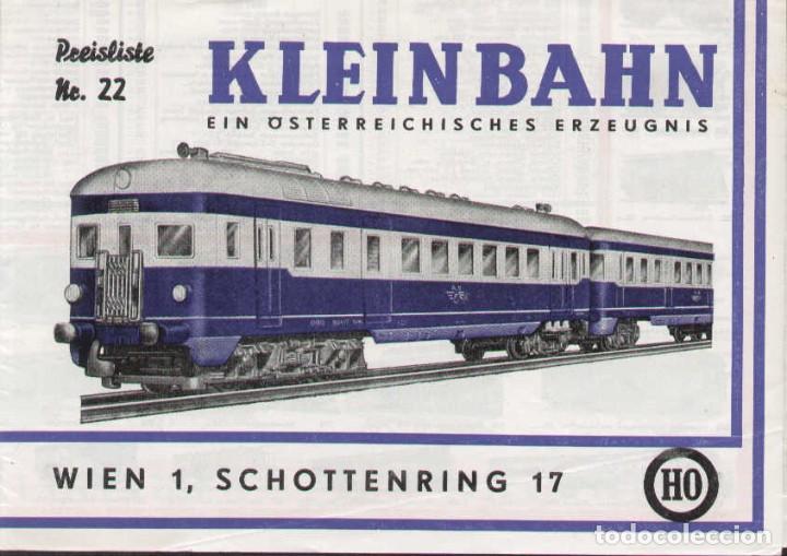 Coleccionismo de revistas y peri&oacute;dicos: cat&agrave;logo KLEINBAHN 1965 Preisliste n. 22 HO 1/87 Brochure - en alem&aacute;n