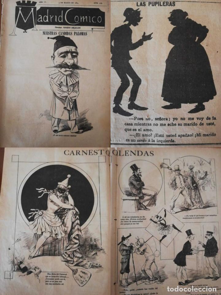 Coleccionismo de revistas y peri&oacute;dicos: PERI&Oacute;DICO MADRID C&Oacute;MICO a&ntilde;o IX, 1889, N&ordm; 316