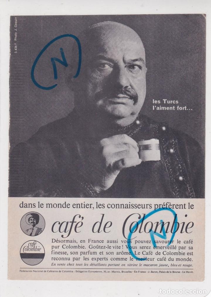 Coleccionismo de revistas y peri&oacute;dicos: PUBLICIDAD FRANCIA 1965. ANUNCIO CAFE DE COLOMBIA