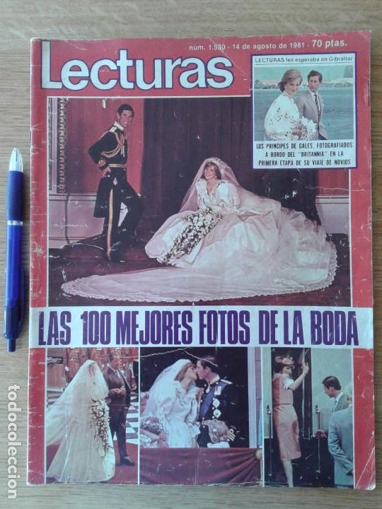 Coleccionismo de Revistas y Peri&oacute;dicos: REVISTA LECTURAS - N&ordm;1530 / 1981, LAS 100 MEJORES FOTOS DE LA BODA, B
