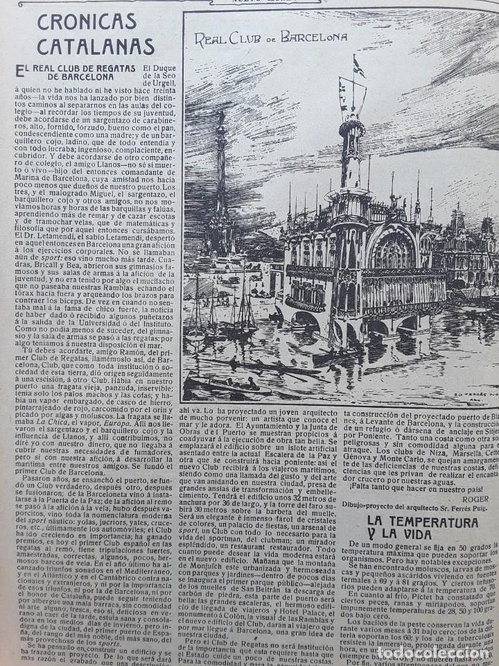Collectionnisme de Revues et Journaux: EL REAL CLUB DE REGATAS DE BARCELONA HOJA A&Ntilde;O 1909