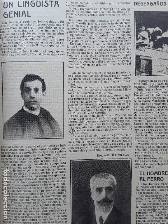 Collectionnisme de Revues et Journaux: JULIO CEJADOR UN LINGUISTA GENIAL HOJA A&Ntilde;O 1909