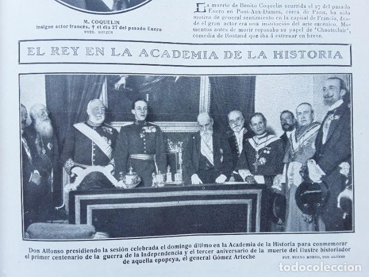 Collectionnisme de Revues et Journaux: EL REY ALFONSO XIII EN LA ACADEMIA DE HISTORIA HOJA A&Ntilde;O 1909