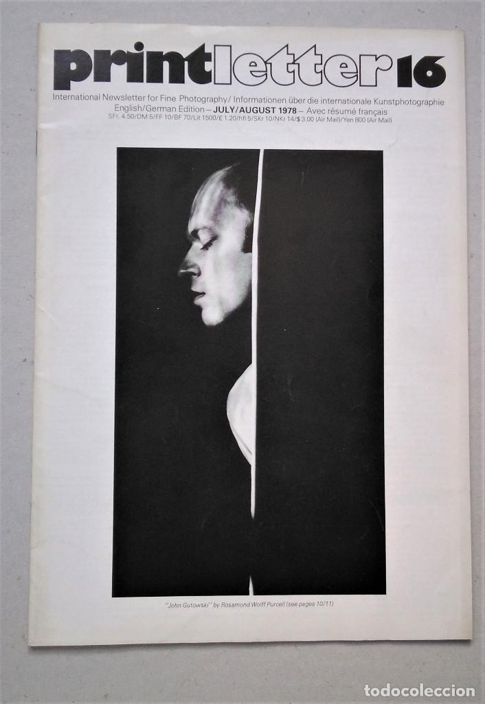 Coleccionismo de revistas y peri&oacute;dicos: Print letter n&ordm; 16, 1978. Spaces, Portfolio by Derek Bennett. Rosamond Wolff on her photographs