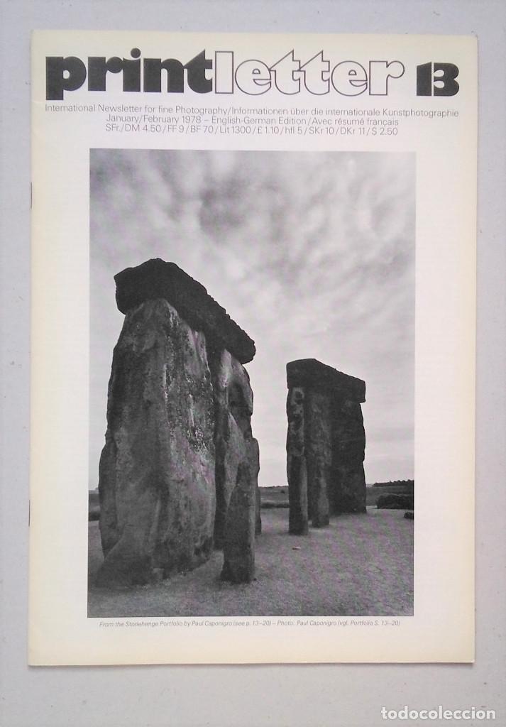 Coleccionismo de revistas y peri&oacute;dicos: Print letter 13. The Stonehenge Portfolio, Paul Caponigro; Photography at Victoria & Albert Museum
