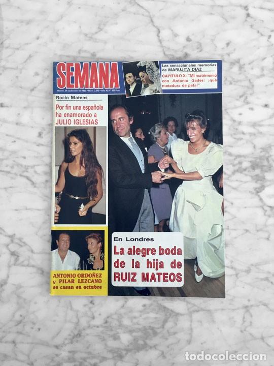 Coleccionismo de Revistas y Peri&oacute;dicos: SEMANA - 1983 - JULIO IGLESIAS, ISABELLA FERRARI, LADY UNIVERSO Y LADY EUROPA. DIRK BENEDICT