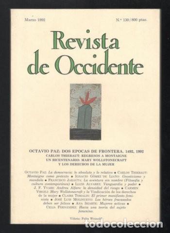 Coleccionismo de revistas y peri&oacute;dicos: OCTAVIO PAZ. UN BICENTENARIO: Mary Wollstonecraft y los derechos de la mujer. Etc.