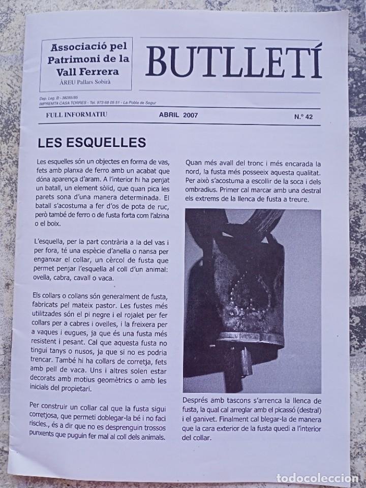 Coleccionismo de revistas y peri&oacute;dicos: 2007 Butllet&iacute; n&ordm; 42 Associaci&oacute; pel Patrimoni de la Vall Ferrera - &Agrave;reu - Pallars Sobir&agrave; - Lleida