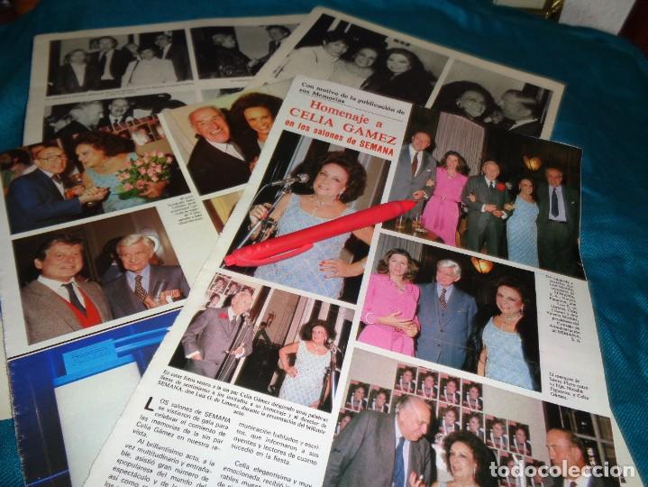 Coleccionismo de Revistas y Peri&oacute;dicos: RECORTE : ROCIO JURADO, CONCHA VELASCO, EN HOMENAJE A CELIA GAMEZ. SEMANA, MAYO 1984(#)