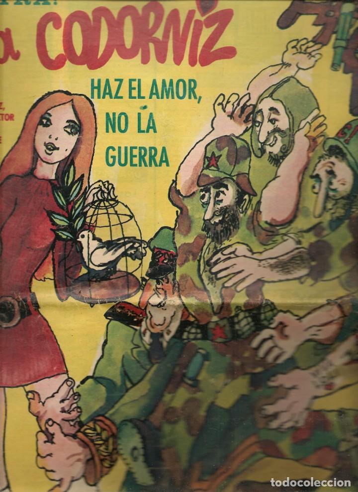 Coleccionismo de Revistas y Peri&oacute;dicos: LA CODORNIZ. N&ordm; 1580. HAZ EL AMOR, NO LA GUERRA. 27 FEBRERO 1972. (C/A55)