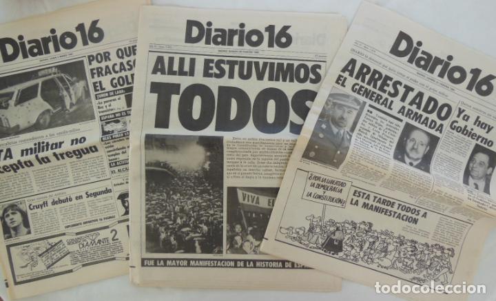 Collezionismo di Riviste e Giornali: DIARIO 16. Golpe de Estado 23 F. Lote 3 peri&oacute;dicos