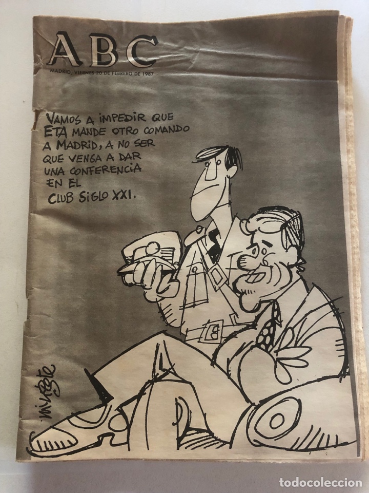 Coleccionismo de Revistas y Peri&oacute;dicos: PERI&Oacute;DICO ABC 20 FEBRERO 1987