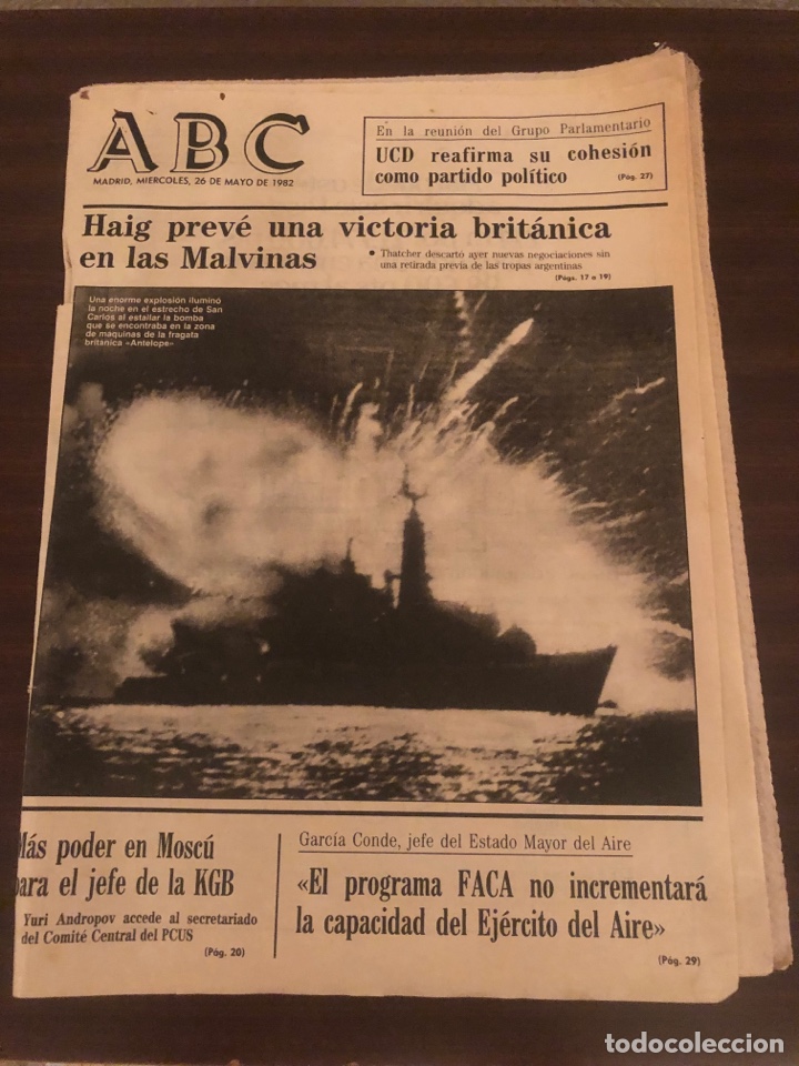 Coleccionismo de Revistas y Peri&oacute;dicos: PERI&Oacute;DICO ABC 26 MAYO 1982. PROGRAMA FACA EJ&Eacute;RCITO AIRE