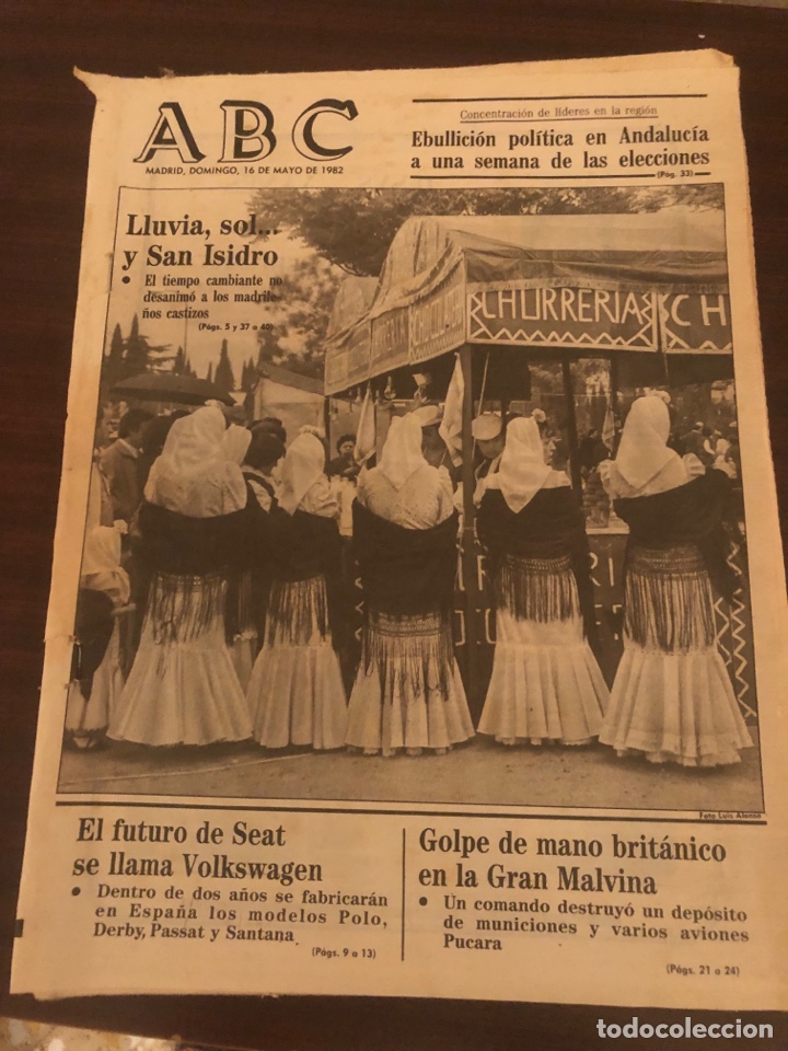 Coleccionismo de Revistas y Peri&oacute;dicos: PERI&Oacute;DICO ABC 16 MAYO 1982. FERIA SAN ISIDRO MADRID