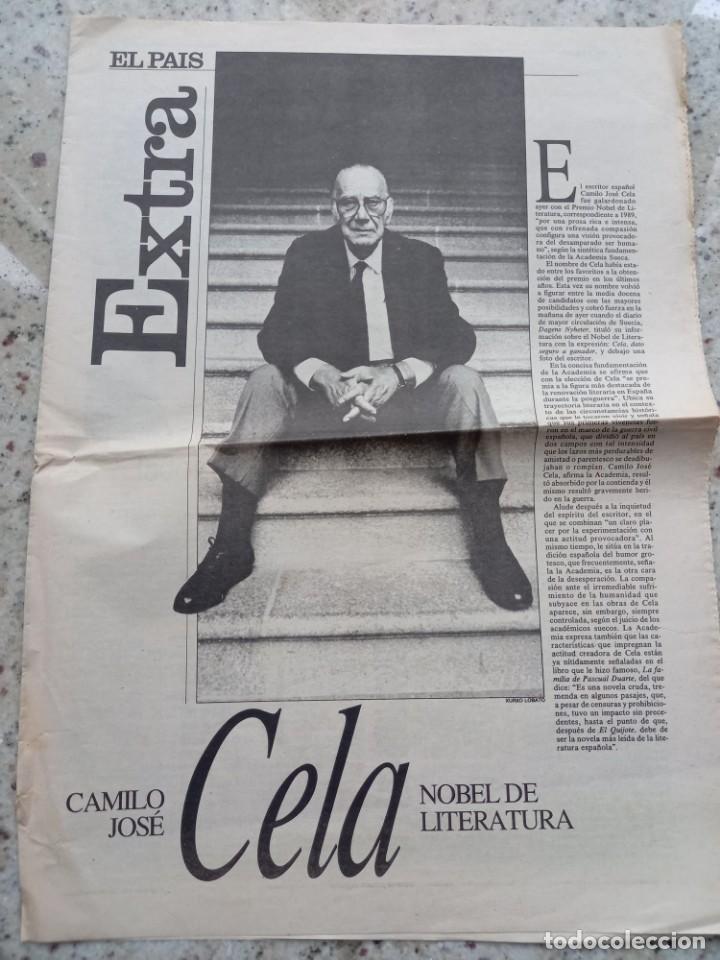 Coleccionismo de revistas y peri&oacute;dicos: CAMILO JOSE CELA. DOSSIER (8 PAGINAS) DE EL PAIS AL RECIBIR EL PREMIO NOBEL DE LITERATURA