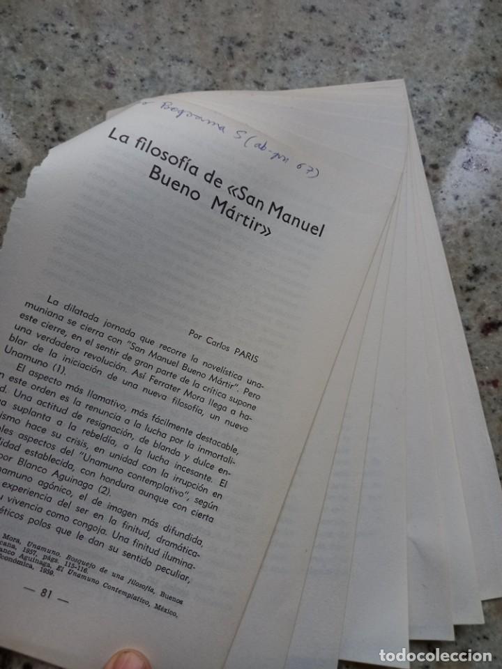 Coleccionismo de revistas y peri&oacute;dicos: COMENTARIO A LA CONCIENCIA AGONICA DE UNAMUNO. ARTICULO 3 PAGINAS. CUADERNOS DE ALZATE, OCTUBRE 1991
