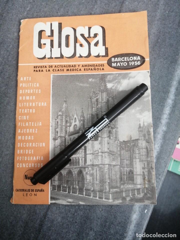 Collection Magazines and Newspapers: Revista GLOSA m&eacute;dicos medicina medicamento N&deg; 23 a&ntilde;o 1956 portal catedral Le&oacute;n Granada San pedro
