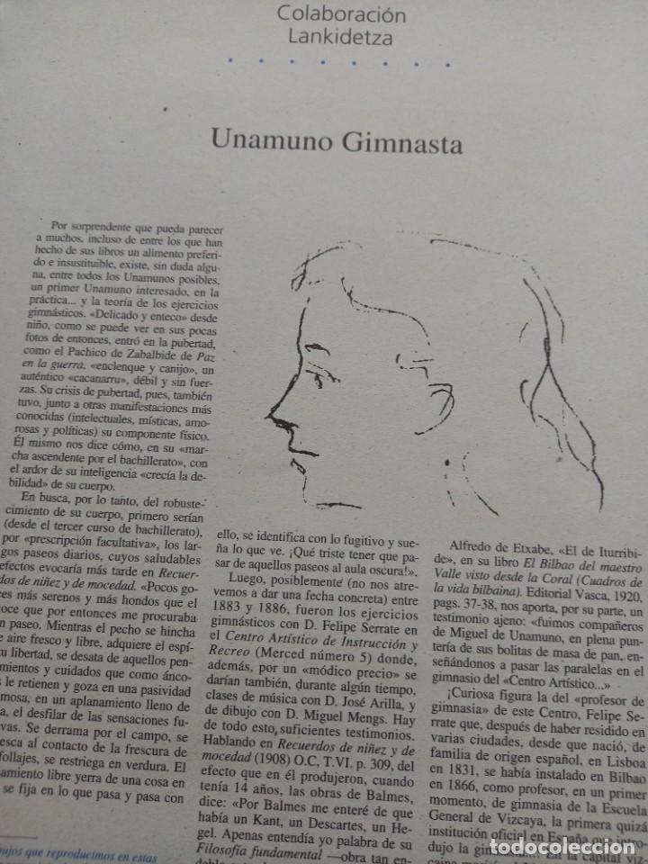 Coleccionismo de revistas y peri&oacute;dicos: UNAMUNO GIMNASTA. INTRODUCCION ACLARATORIA Y TRS CARTAS SOBRE LA GIMNASIA.REVISTA UNIV. DEUSTO 1995