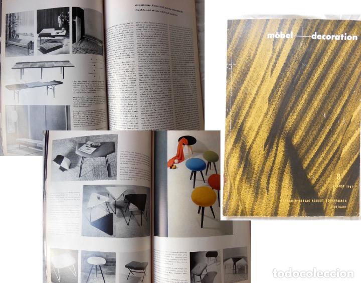 Collezionismo di Riviste e Giornali: MOEBEL + DECORATION. Revue Internationale... 8 august 1957