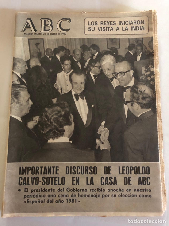 Coleccionismo de Revistas y Peri&oacute;dicos: PERI&Oacute;DICO ABC 26 ENERO 1982. DISCURSO CALVO SOTELO EN ABC