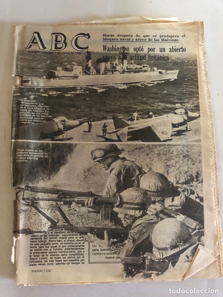 Coleccionismo de Revistas y Peri&oacute;dicos: PERI&Oacute;DICO ABC 1 MAYO 1982. GUERRA MALVINAS
