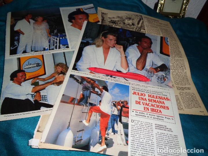 Coleccionismo de Revistas y Peri&oacute;dicos: RECORTE : JULIO IGLESIAS, VACACIONES EN IBIZA CON UNA RUBIA. SEMANA, SPTMBRE 1986(#)