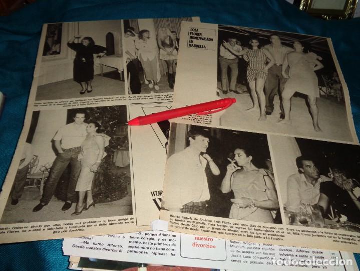 Coleccionismo de revistas y peri&oacute;dicos: RECORTE : LOLA FLORES, HOMENAJEADA EN MARBELLA. SEMANA, SPTMBRE 1986(#)