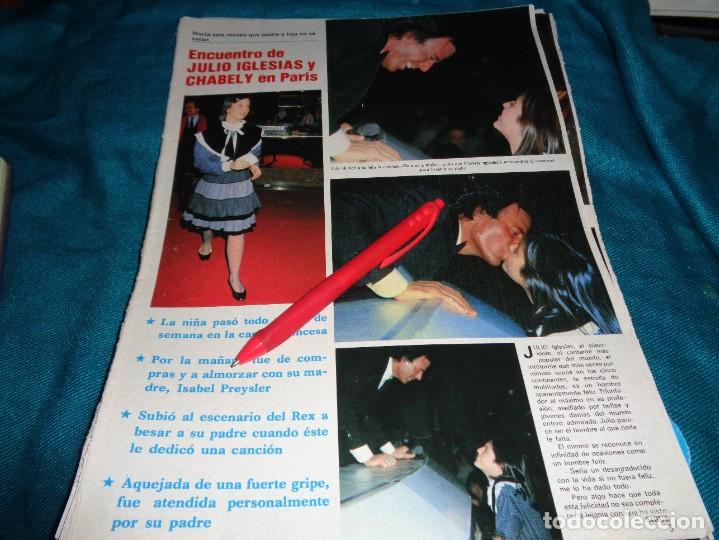 Coleccionismo de Revistas y Peri&oacute;dicos: RECORTE : ENCUENTRO DE JULIO IGLESIAS Y CHABELI EN PARIS. SEMANA, FBRO 1985(#)