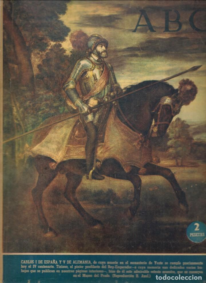 Coleccionismo de Revistas y Peri&oacute;dicos: ABC. N&ordm; 17182. DOMINICAL: CARLOS I DE ESPA&Ntilde;A Y V DE ALEMANIA. SEVILLA, 21 SEPTIEMBRE 1958.(B/1)