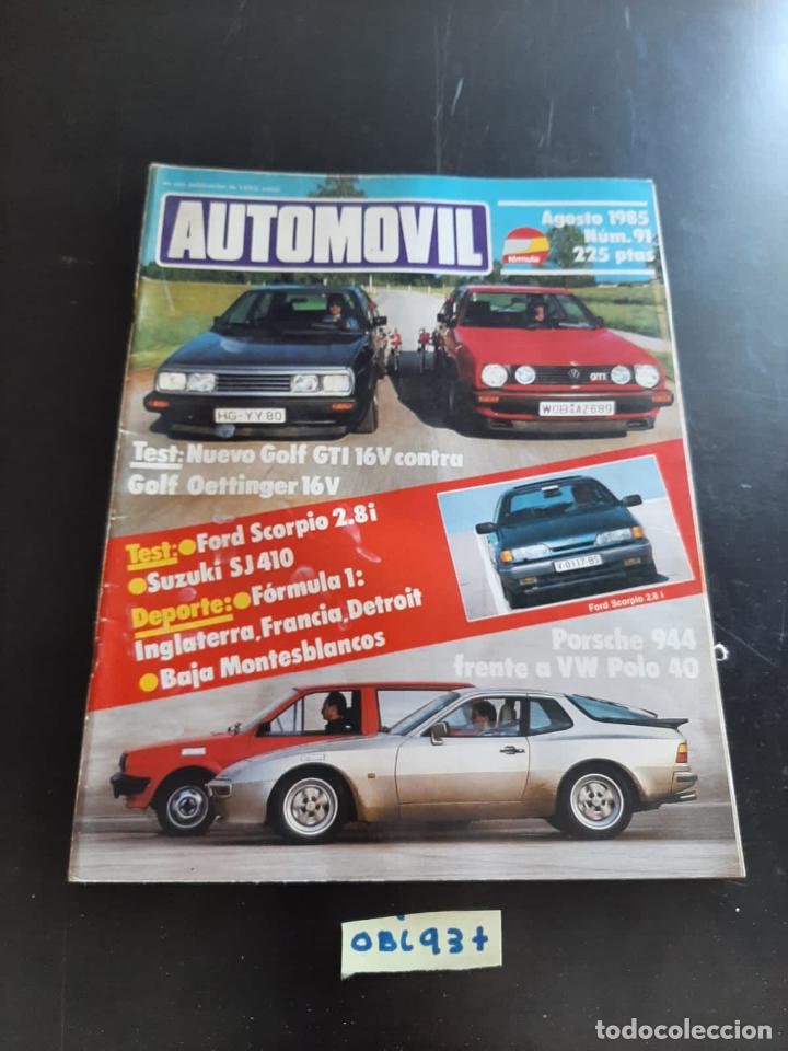 Collezionismo di Riviste e Giornali: Autom&oacute;vil