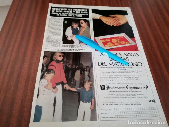 Coleccionismo de Revistas y Peri&oacute;dicos: ROC&Iacute;O DURCAL Y SUS HIJOS RECORTE REVISTA A&Ntilde;O 1977
