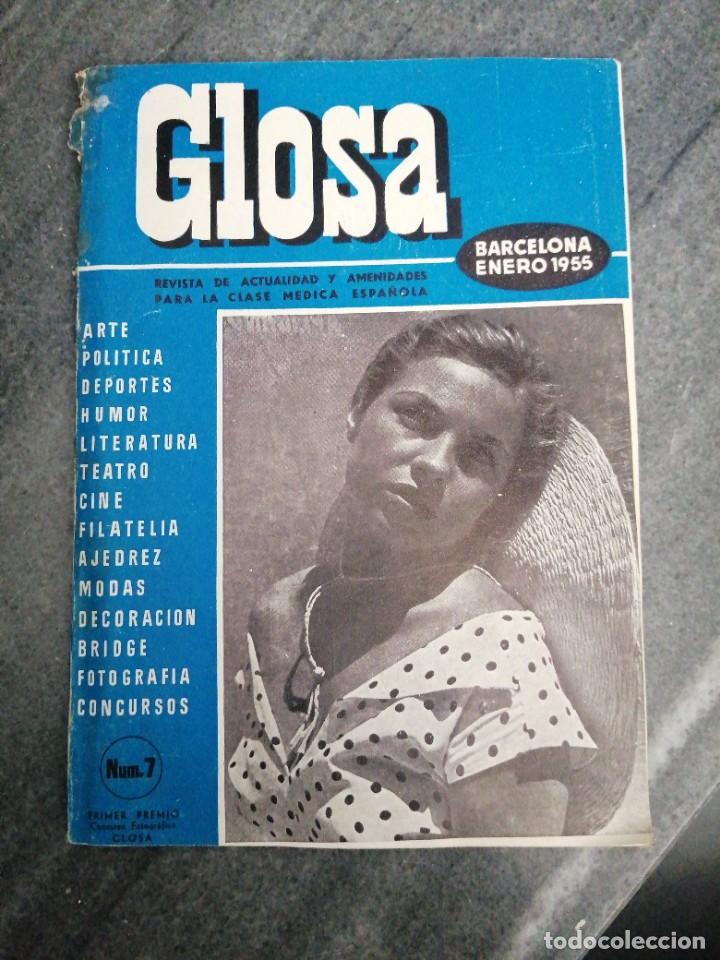 Coleccionismo de revistas y peri&oacute;dicos: Revista GLOSA medicina m&eacute;dico medicamento a&ntilde;o 1955 N&deg; 7