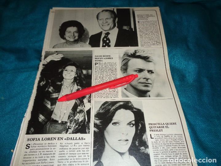 Coleccionismo de Revistas y Peri&oacute;dicos: RECORTE : DAVID BOWIE, NUEVO JAMES BOND. PRICSCILLA PRESLEY. SEMANA, ENERO 1984(#)