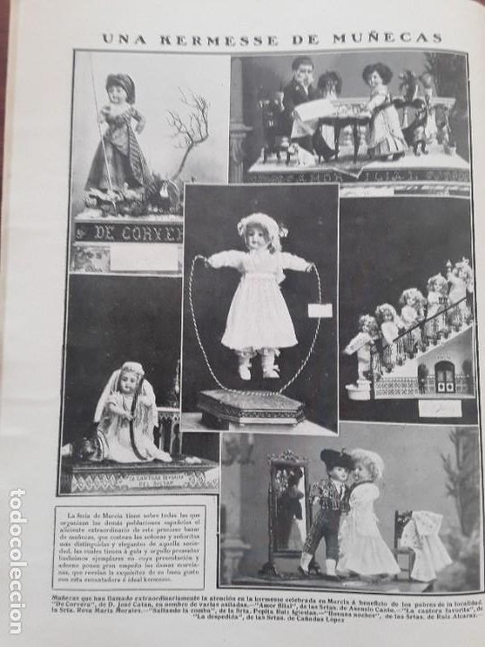 Sammeln von Zeitschriften und Zeitungen: ALFONSO XIII CORRIDA -CONCURSO GANADERIAS TOROS SAN SEBASTIAN BAZAR MU&Ntilde;ECAS MURCIA REVISTA A&Ntilde;O 1910
