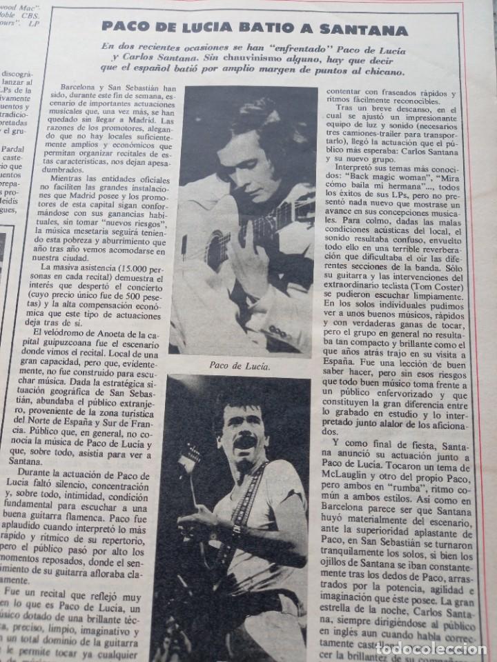 Coleccionismo de revistas y peri&oacute;dicos: PACO DE LUCIA BATIO A SANTANA. RECORTE CUADERNOS PARA EL DIALOGO 3 septiembre 1977