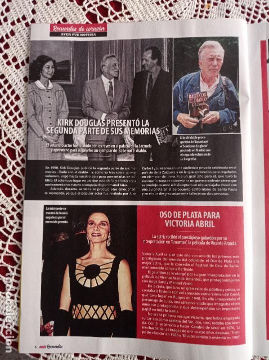 Coleccionismo de revistas y peri&oacute;dicos: kirk douglas victoria abril