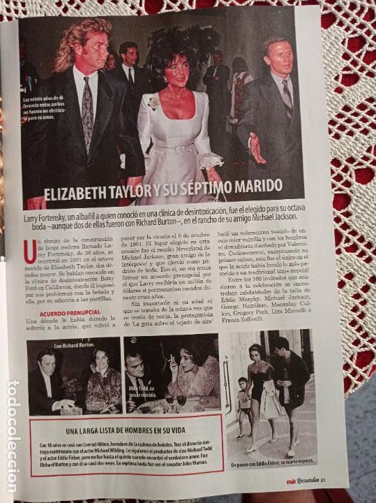 Coleccionismo de Revistas y Peri&oacute;dicos: septima boda de elizabeth taylor liz
