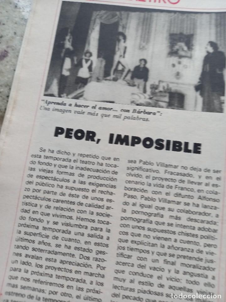 Coleccionismo de revistas y peri&oacute;dicos: CRITICA DE APRENDA A HACER EL AMOR CON BARBARA REY. RECORTE CUADERNOS PARA EL DIALOGO 26 agosto 1978