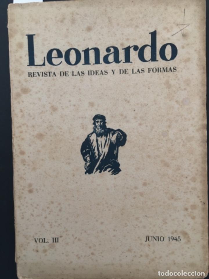 Sammeln von Zeitschriften und Zeitungen: REVISTA DE LAS IDEAS Y DE LAS FORMAS LEONARDO, JUNIO 1945 NUMERO 3