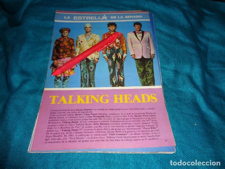 Coleccionismo de Revistas y Peri&oacute;dicos: RECORTE : EL GRUPO TALKING HEADS. PECOSA, NVMBRE 1986