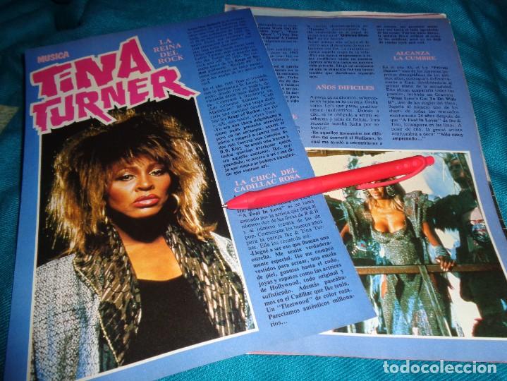 Coleccionismo de revistas y peri&oacute;dicos: RECORTE : TINA TURNER, LA REINA DEL ROCK. PECOSA, NVMBRE 1986