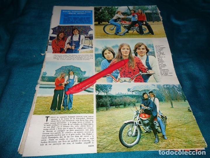 Coleccionismo de Revistas y Peri&oacute;dicos: RECORTE : MIGUEL BOS&Eacute;, CON ANDREA BRONSTON. QUIERE SER ACTOR. SEMANA, ENERO 1973(#)