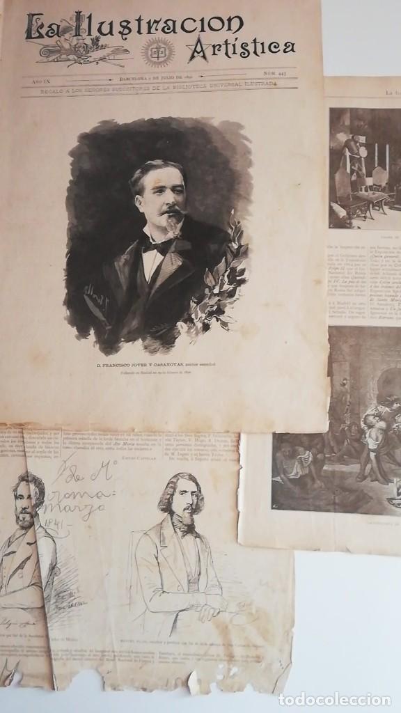 Sammeln von Zeitschriften und Zeitungen: Franciso Jover y Casanovas / Federico Madrazo Art&iacute;culos Ilustraci&oacute;n Art&iacute;stica 1890 n&ordm;445
