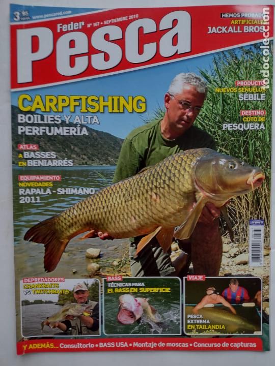 Coleccionismo de Revistas y Peri&oacute;dicos: FEDER PESCA 167 - SEPTIEMBRE 2010 - A BASSES EN BENIARRES - COTO DE PESQUERA