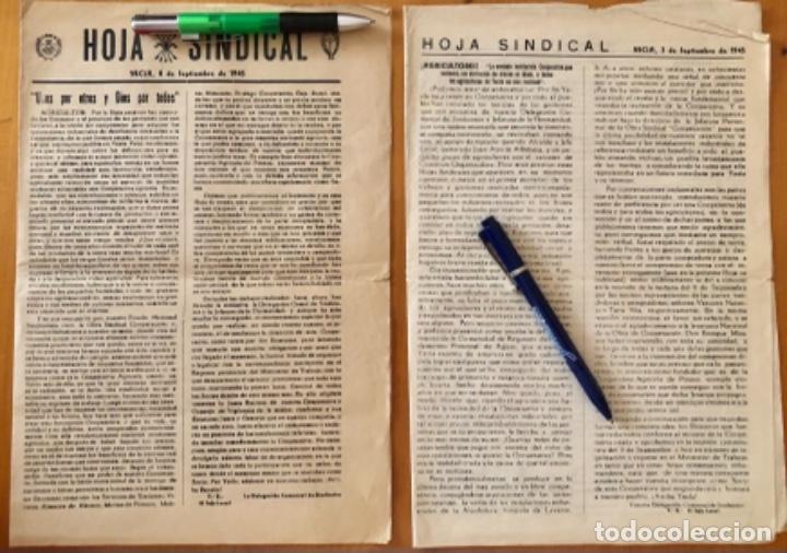 Collection Magazines and Newspapers: YECLA- MURCIA- HOJA SINDICAL- DOS EJEMPLARES- 1945