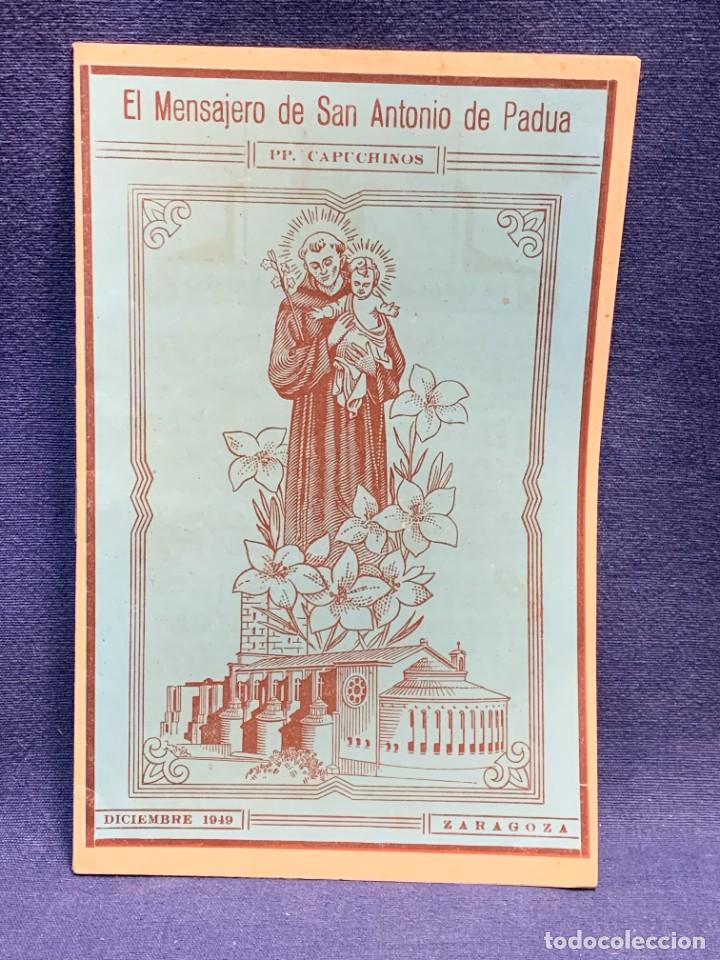 Coleccionismo de Revistas y Peri&oacute;dicos: REVISTA EL MENSAJERO DE SAN ANTONIO DE PADUA DIC 1949 ZARAGOZA PP CAPUCHINOS N&ordm;240 21X13,5CMS