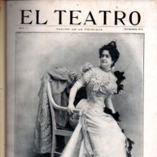 Coleccionismo de Revistas y Periódicos: REVISTA EL TEATRO NÚMS 1 A 27 AÑOS 1900 -1902. Lote 282946003