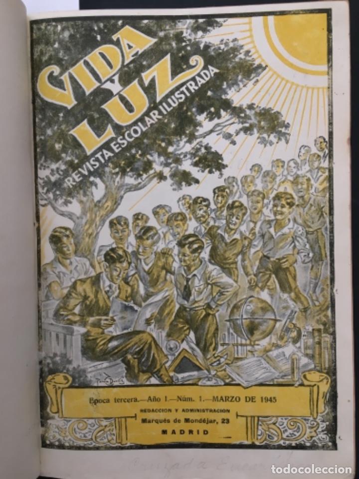 Coleccionismo de revistas y peri&oacute;dicos: REVISTA ESCOLAR ILUSTRADA, VIDA Y LUZ, NUMEROS 1 A 10, 1945